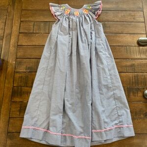 Silly Goose Gingham Smocked Golf Club Dress